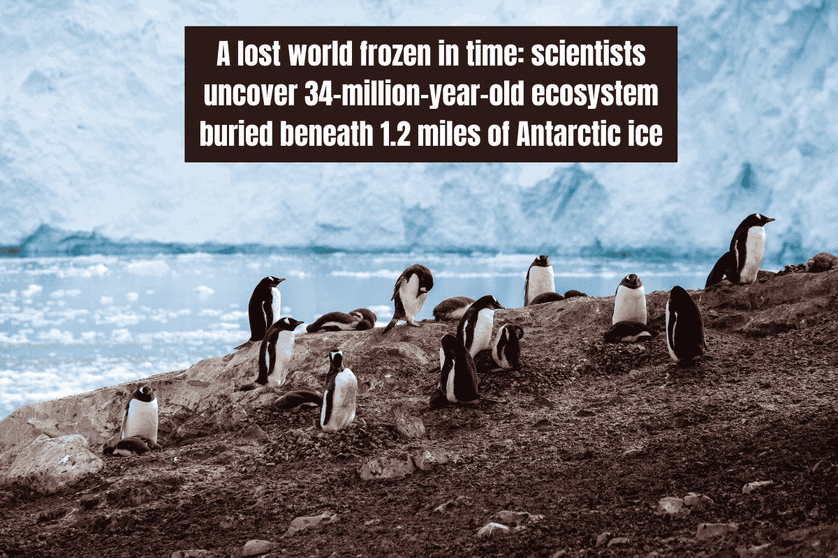 A lost world frozen in time scientists uncover 34-million-year-old ecosystem buried beneath 1.2 miles of Antarctic ice