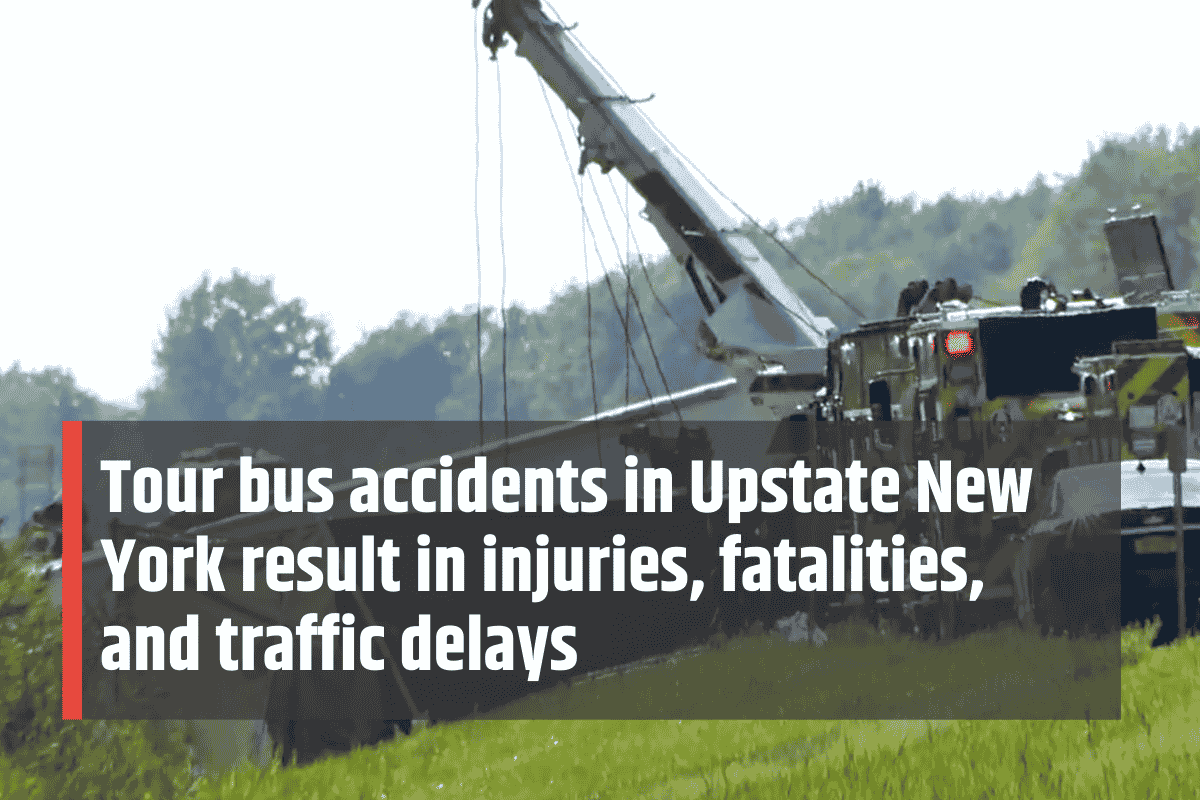 Tour bus accidents in Upstate New York result in injuries, fatalities, and traffic delays